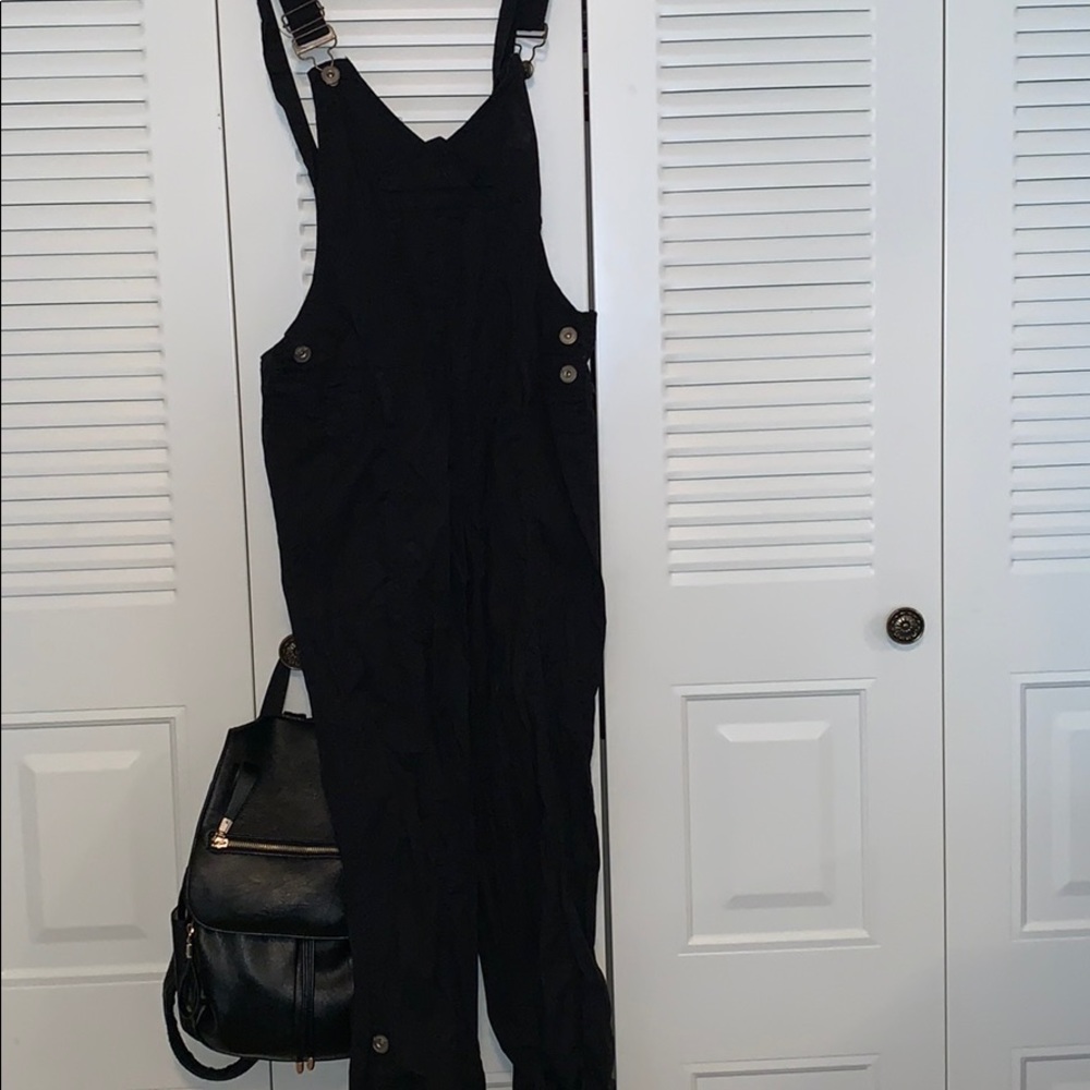 Black overalls